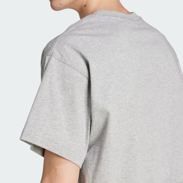 adidas Trefoil Essentials Oversized Tee - Grey | Free Shipping