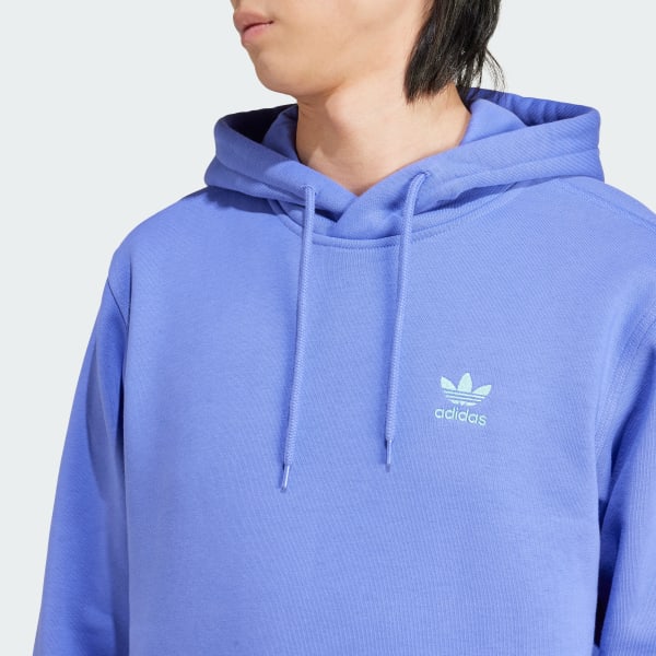 Adidas trefoil hoodie clear blue discount