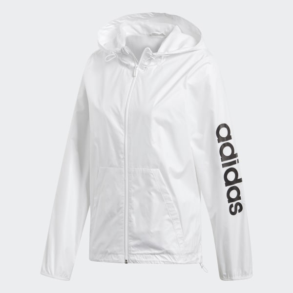 adidas white windbreaker jacket