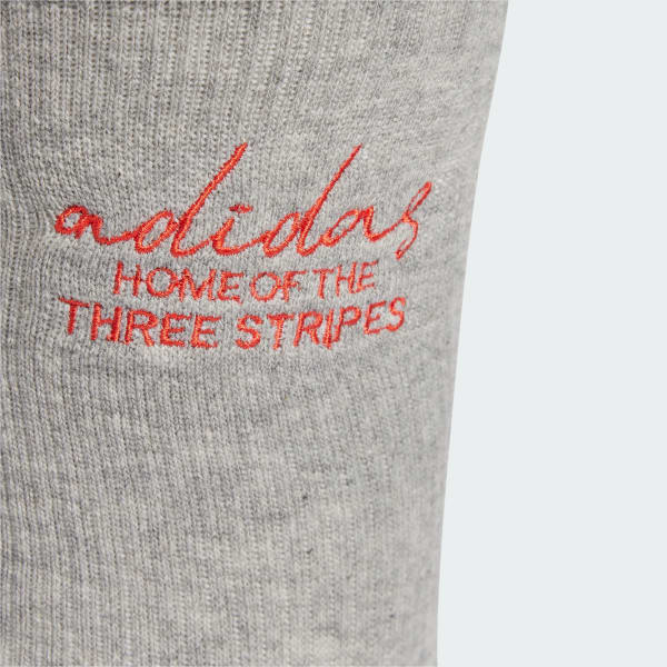 Grey Cushioned Sportswear Collegiate Embroidered Crew Socks