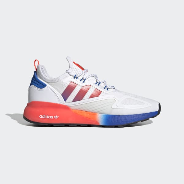adidas shoes white red blue