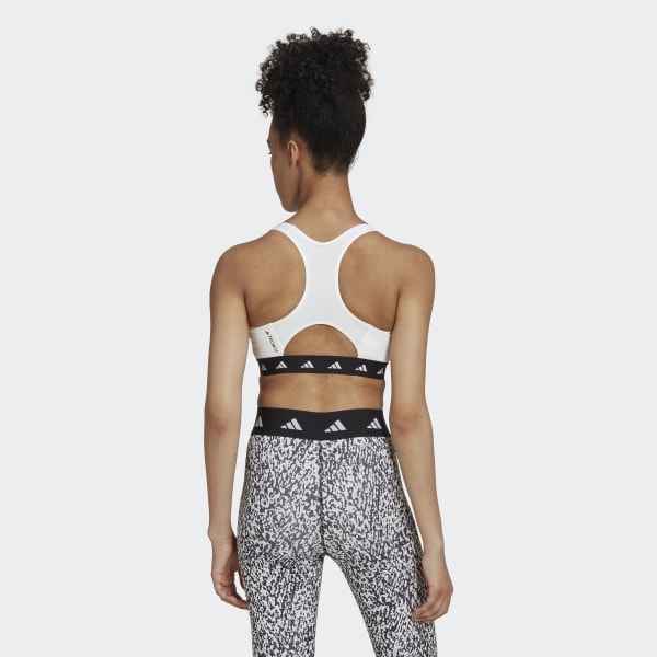 blanc Brassière de training Powerreact Techfit Maintien moyen I6419