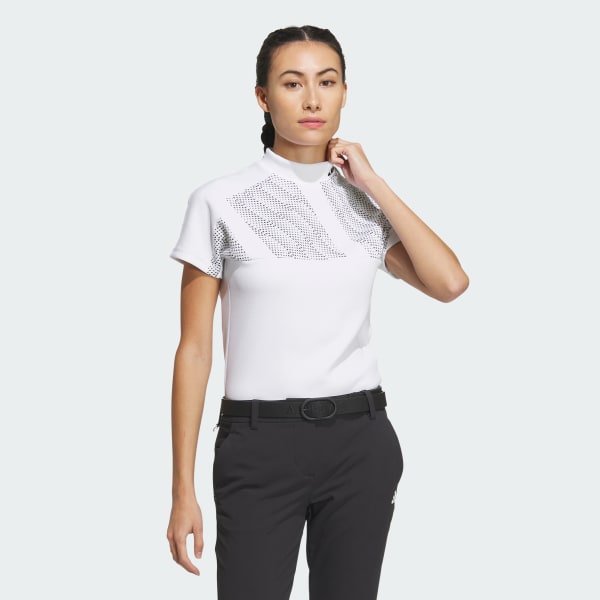 adidas AEROREADY Big Badge of Sport Short Sleeve Mock Neck Shirt