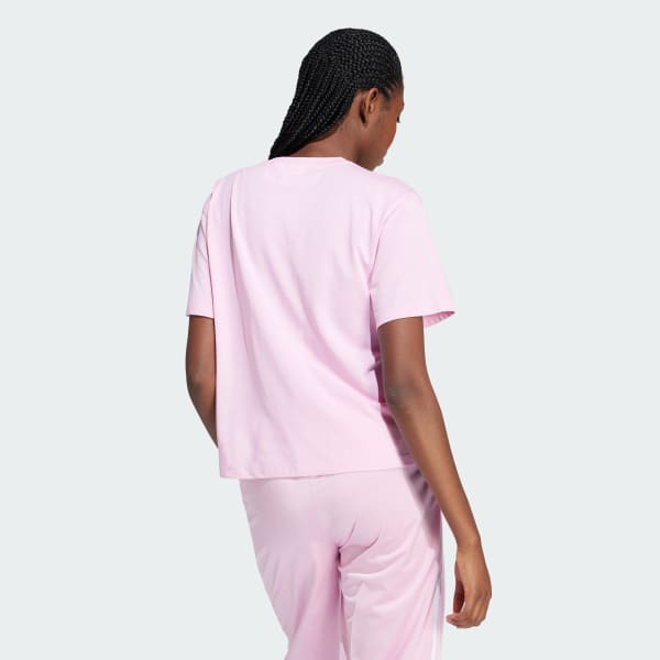 adidas Women's Lifestyle Adicolor Trefoil Boxy Tee - Pink adidas US