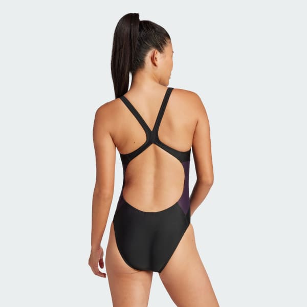 Black Colorblock C-Back Swimsuit