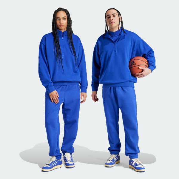 Bleu Pantalon de survêtement adidas Basketball Fleece