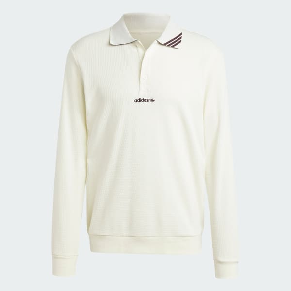 adidas Long Sleeve Polo Shirt White adidas UK