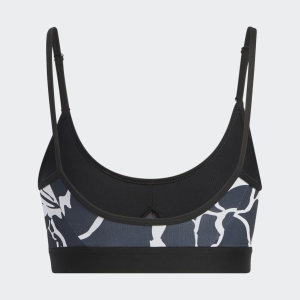 gris Brassière imprimé floral maintien léger