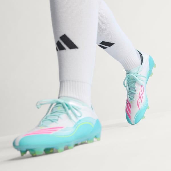 Bianco Scarpe da calcio F50 MESSI ELITE per terreni naturali compatti