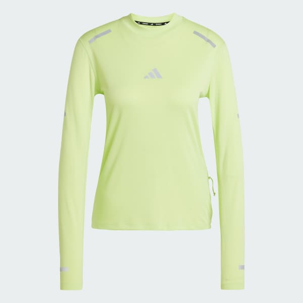 Gronn Ultimate Running Reflective Long Sleeve T-skjorte