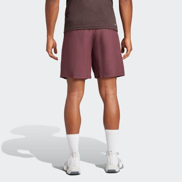 Burgundy Train Essentials Woven Training Shorts