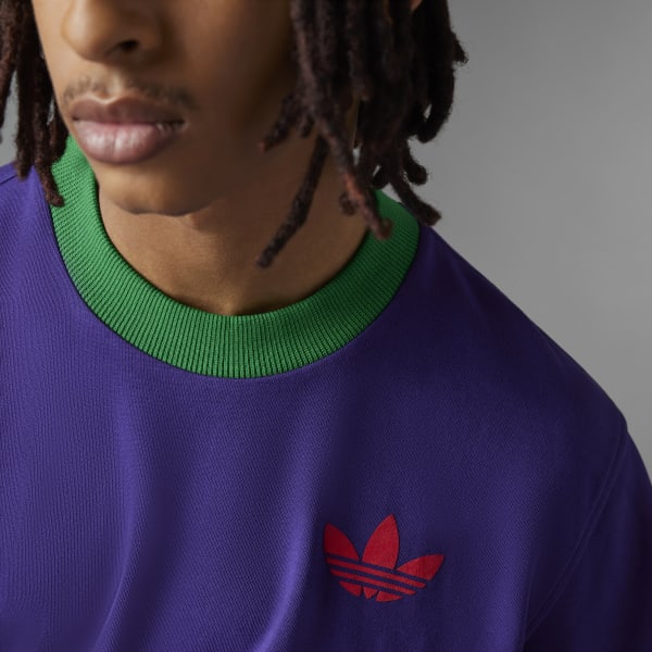  adidas Originals Love Unites Trefoil Tee, Purple/Multicolor,  Medium : Clothing, Shoes & Jewelry