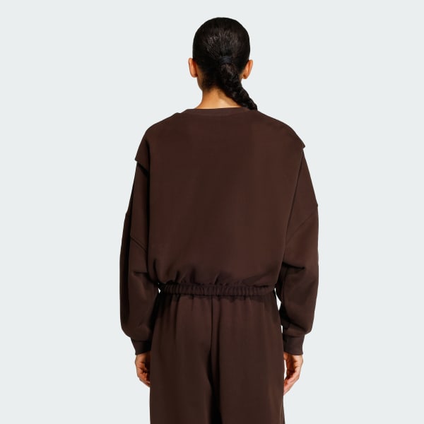 Brown 오버사이즈 크루넥 스웨트셔츠