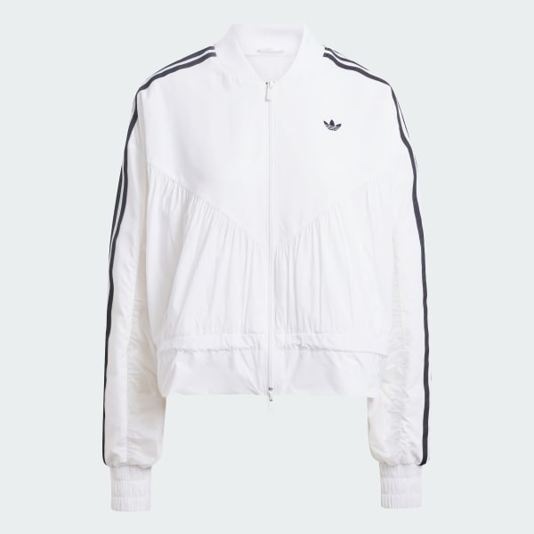Vit adidas Originals R3CD Lightweight Windbreaker Bomberjacka