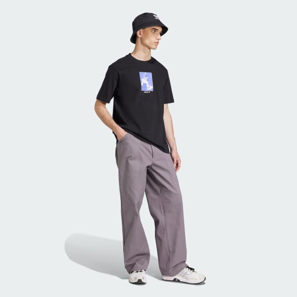 Preto Camiseta Estampada