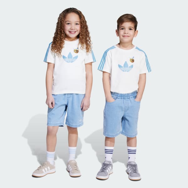bílá Souprava trička a šortek adidas Originals x Minecraft