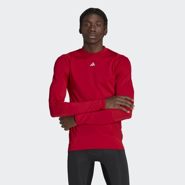 Red Techfit COLD.RDY Long-Sleeve Top