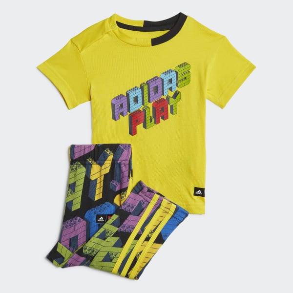 Gelb adidas x Classic LEGO T-Shirt und Hose Set CN079