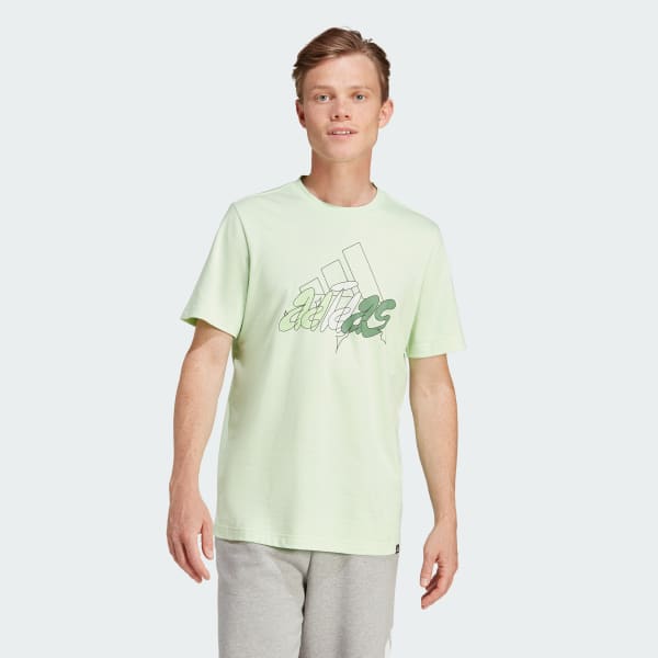 Green Illustrated Badge Graphic Tee