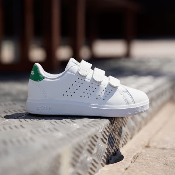 White Advantage Base 2.0 Shoes Kids