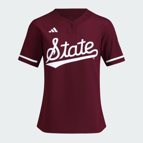 Adidas Mississippi State One Button Softball Jersey INTERNATIONAL SHIPPING