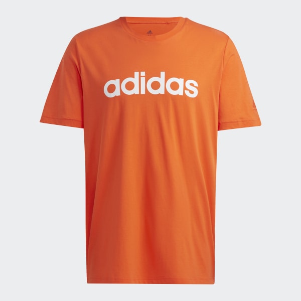 Orange Essentials Embroidered Linear Logo Tee 29192