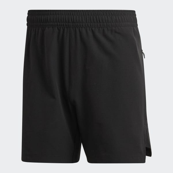 Black Workout Knurling Shorts