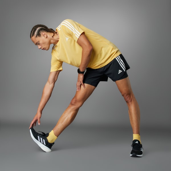 adidas Shorts Own the Run 3 Franjas 2 en 1 - Negro | adidas