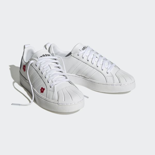 White Streetcheck Cloudfoam Basketball Low Court Shoes