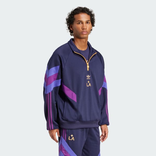Blue LA Galaxy Originals Half-Zip Crew Sweatshirt