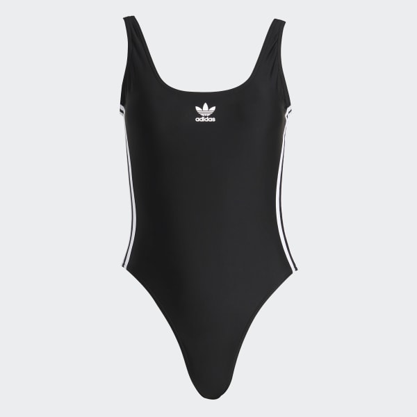 Negro Traje de Natación Adicolor 3 Franjas