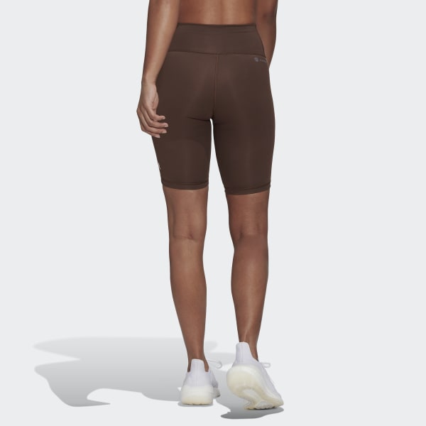 hnedá Legíny Optime TrainIcons 3-Stripes Bike Short