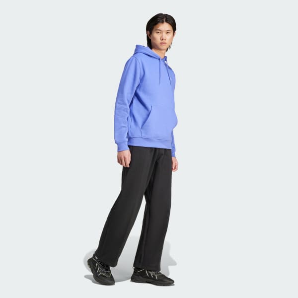 Bleu Sweat-shirt à capuche Trèfle Essentials