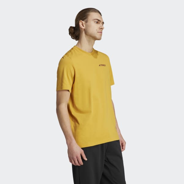 Adidas originals tape cheap t-shirt yellow