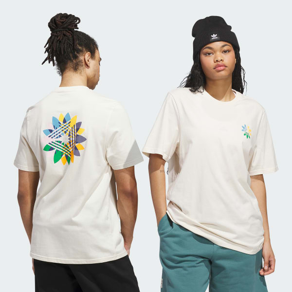 Blanco Camiseta Skateboarding Pinwheel Trifolio