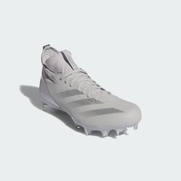 Grey Adizero Impact Football Cleats