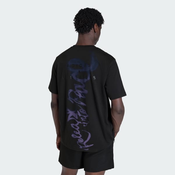 ブラック Les MillsマインドボディグラフィックTシャツ