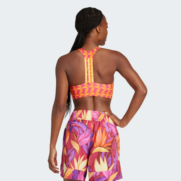 Laranja Top Médio Suporte adidas x FARM Rio