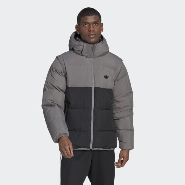 Black adidas RIFTA Down Regen Hooded Puffer Jacket QA530
