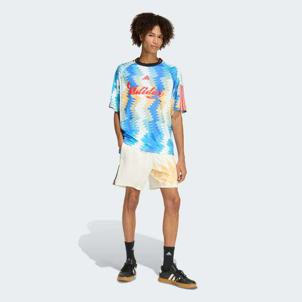 White HOUSE OF TIRO X COMMON GOAL PIQUE SHORTS