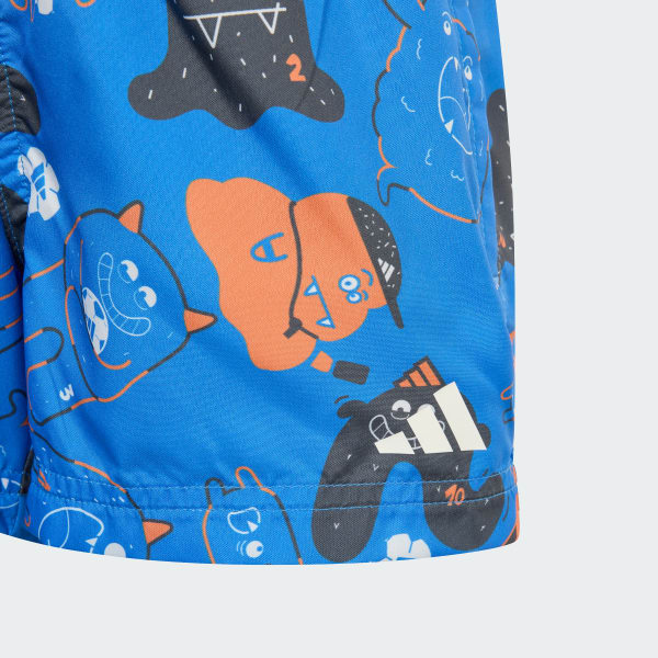 Blue TIRONSTER ALL OVER PRINT SWIM SHORTS