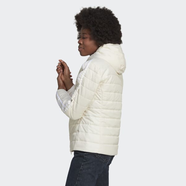 Beige Hooded Premium Slim Jacket SW244