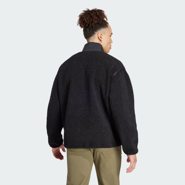 Siyah Terrex Xploric High Pile Fleece Fermuarlı Üst