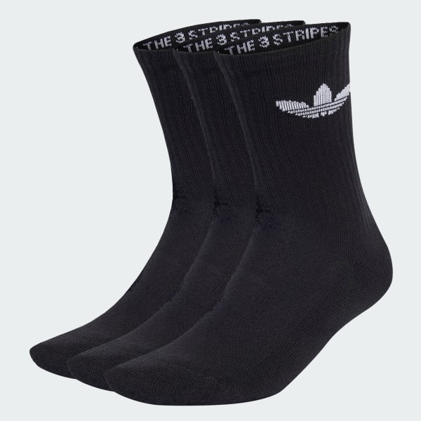 Negro Calcetines clásicos Trefoil Cushion