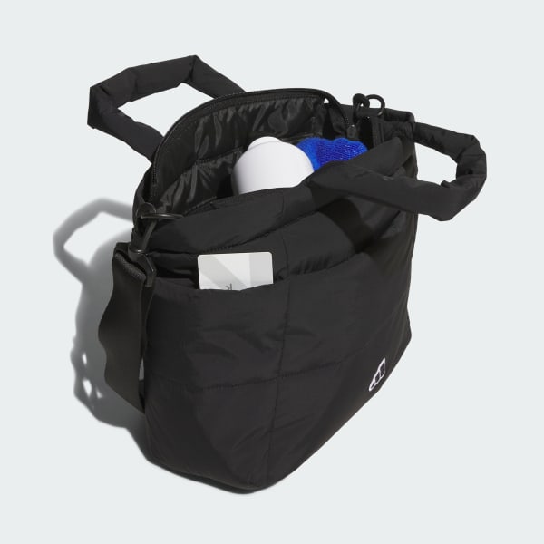 Hitam Tas Tote Keranjang Quilt Beroda