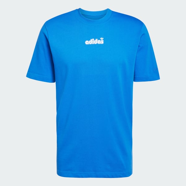 สีน้ำเงิน เสื้อยืดพิมพ์ลาย