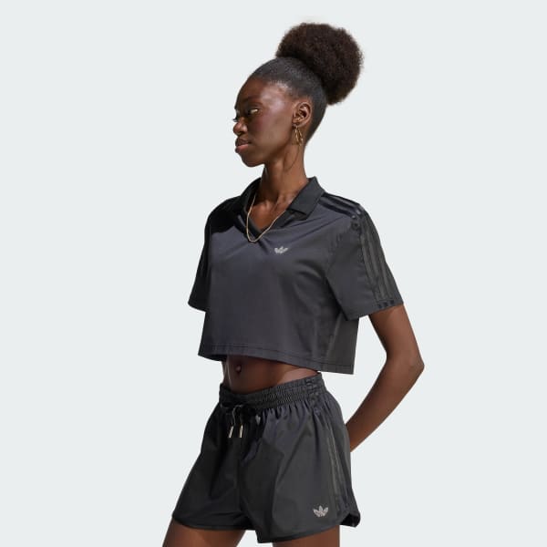 Black PEARL JACQUARD SHORT SLEEVES JERSEY