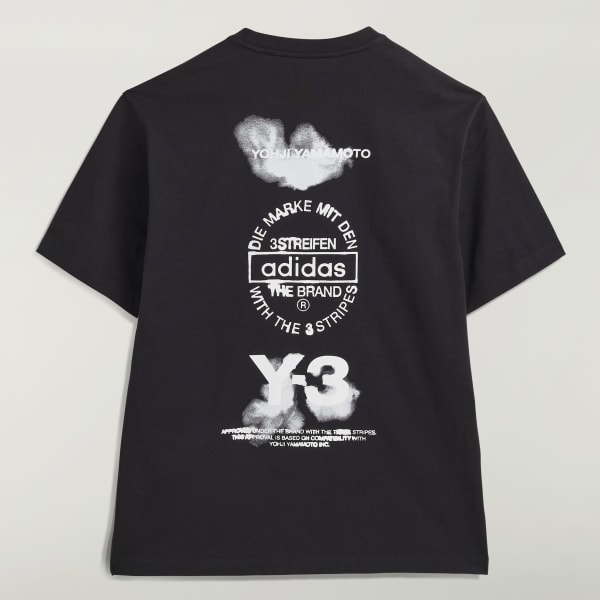 Y-3 ブラック Tシャツ アディダス三本線 アディダス Y-3 REGULAR SHORT SLEEVE TEE - ブラック