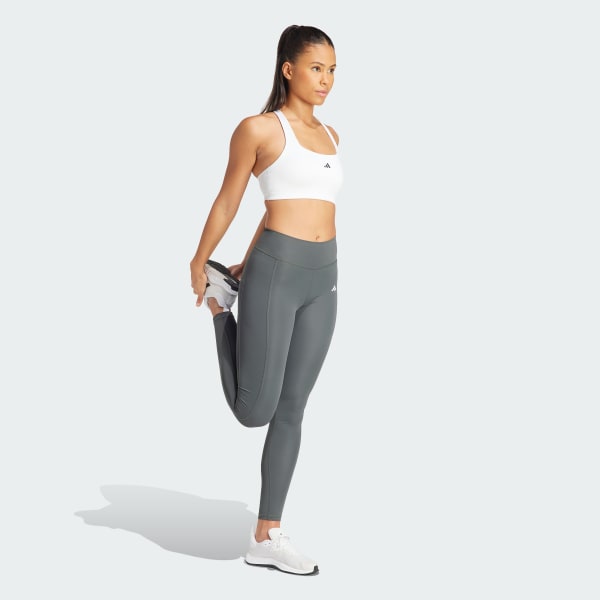 adidas Powerimpact Training Medium-Support Bra - White, Women's Training