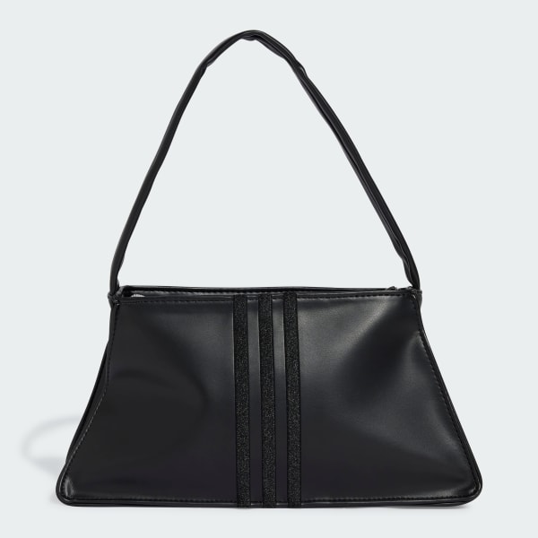 adidas Polyurethane Outline Trefoil Shoulder Bag - Black